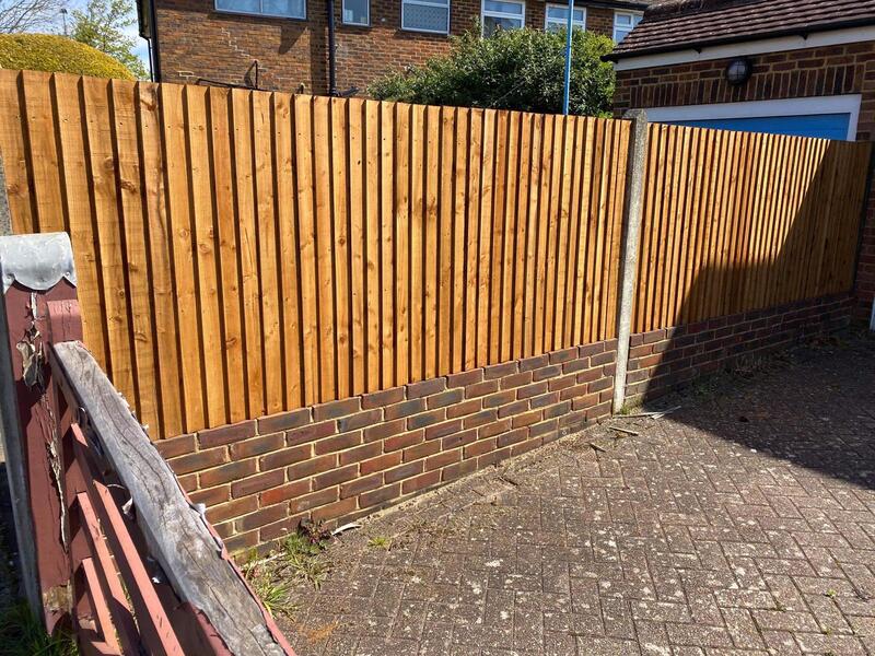 After — brand new fence in Surrey